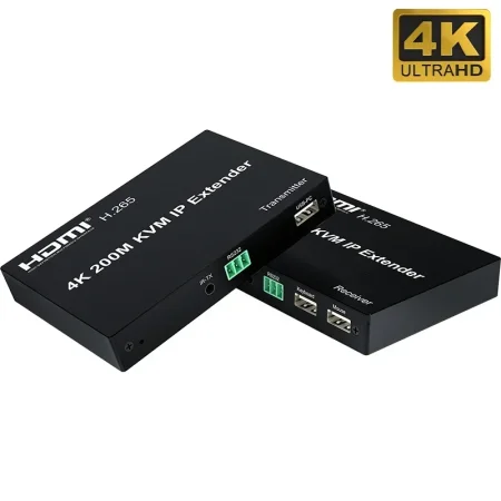 4K KVM IP EXTENDER 200M WITH MOUSE